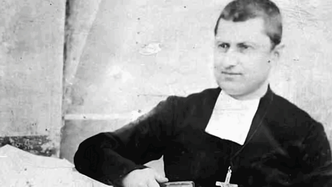 Retrato del hermano marista Lycarion May antes de su beatificación en Barcelona