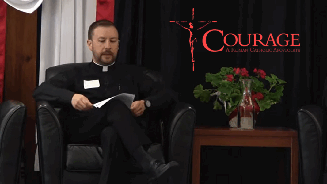 Mons. Thomas Hennen, nuevo obispo nombrado por el Papa en EE.UU., durante su intervención sobre el apostolado Courage.