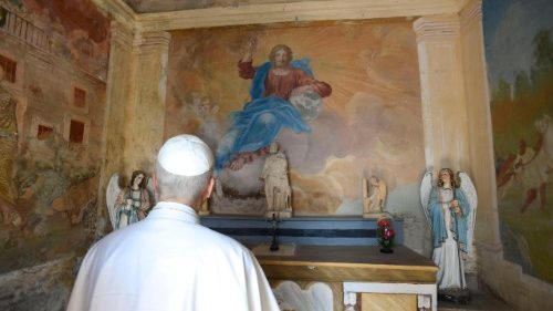 León XIV visita la Mentorella, como hiciera san Juan Pablo II en el inicio de su pontificado