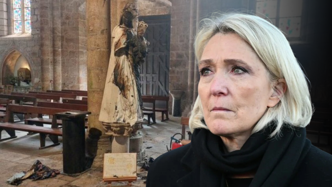 Marine Le Pen denuncia el aumento de ataques contra iglesias en Francia