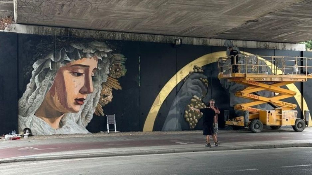 Murales de fe: Pol Tattoo transforma Jerez con imágenes marianas monumentales