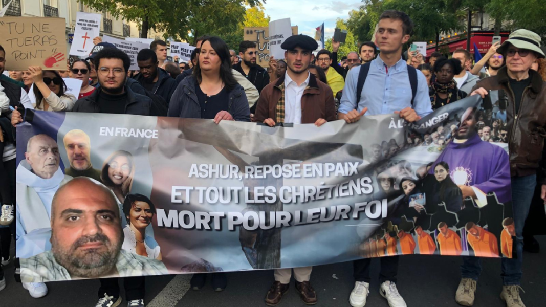 Manifestación en Francia por el asesinato de un cristiano iraquí en Lyon