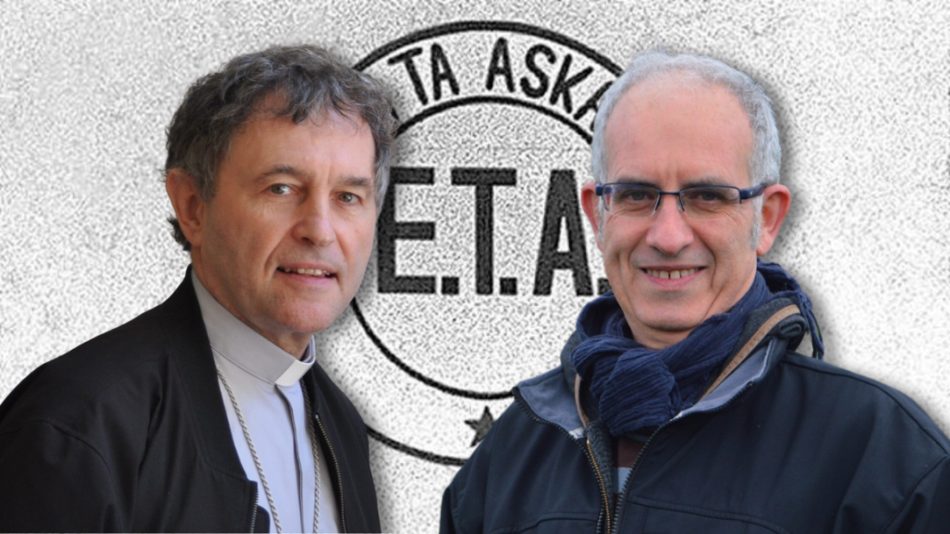 Joseba Segura, obispo de Bilbao, da un programa en la radio diocesana a Mikel Antza, exjefe de ETA