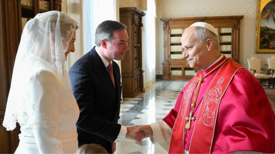 León XIV recibe a los duques de Luxemburgo