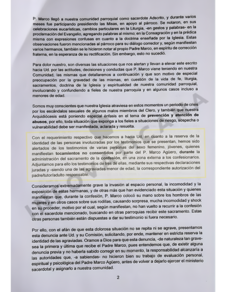 Documento enviado al Arzobispado de Lima el 01.12.2025 [pág 2 de 14]