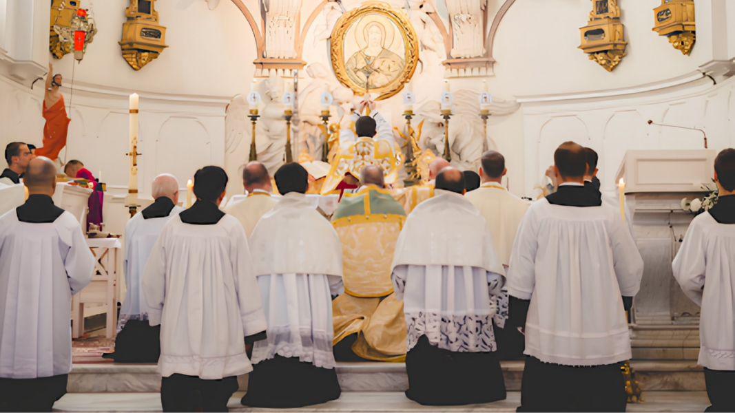 Le nonce en Pologne confère la Confirmation selon le rite traditionnel