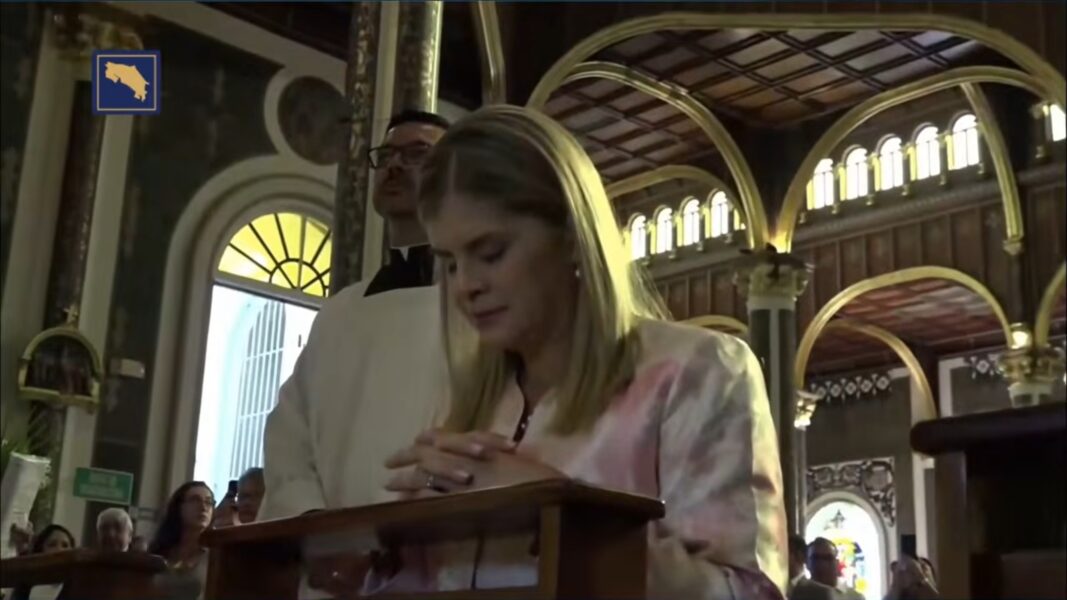 Laura Fernández inaugura su presidencia de Costa Rica con una Misa en la Basílica de los Ángeles