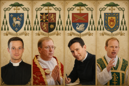 La FSSPX presenta los escudos y lemas de los cuatro sacerdotes que serán consagrados obispos en Écône