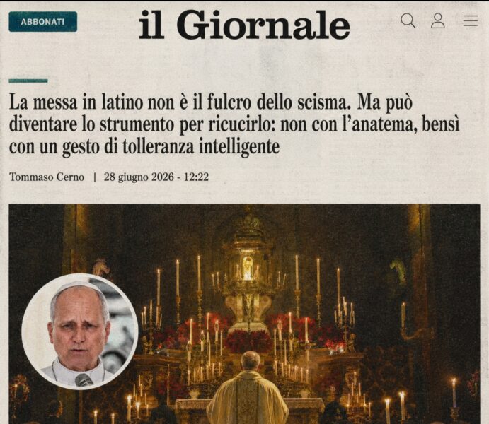 Il Giornale says that "the future speaks Latin": The influential Italian newspaper surrenders to the Traditional Mass