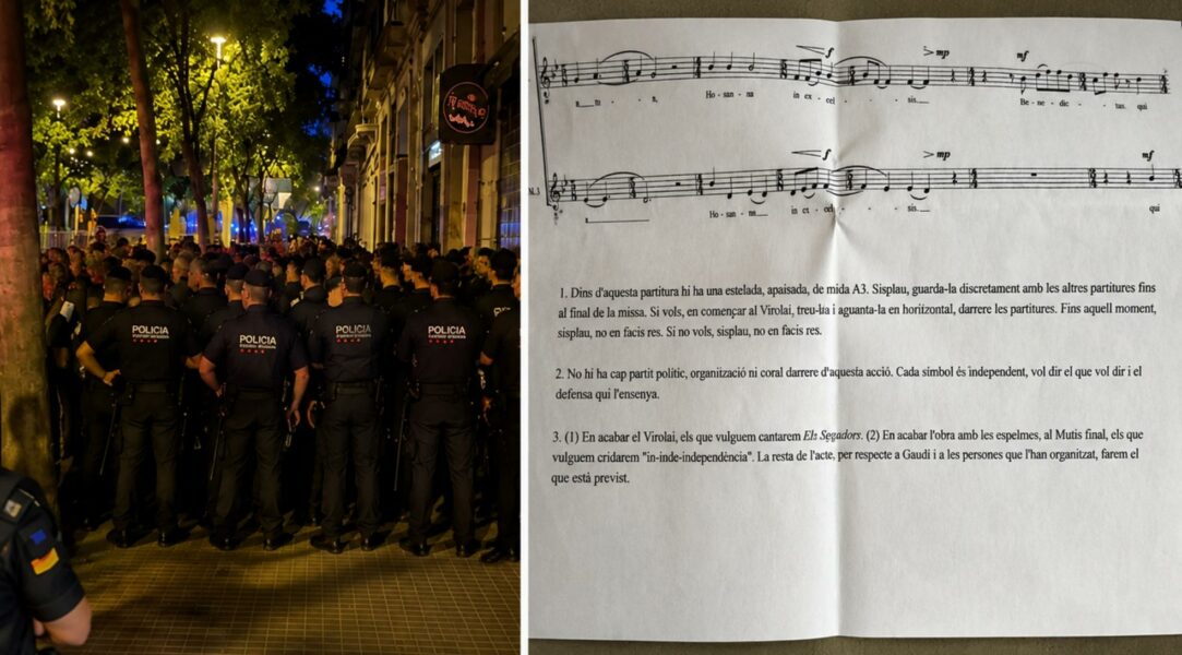 Desmantelan en el último minuto un intento de boicotear la bendición de la Torre de Jesucristo cantando Els Segadors