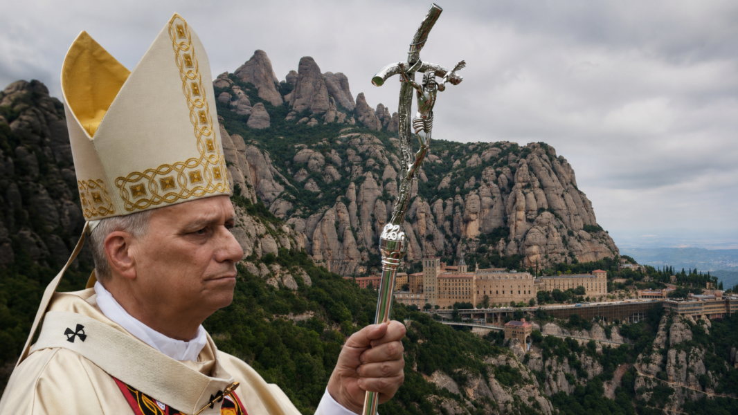 El Papa preside el rezo del Rosario en la Abadía de Montserrat