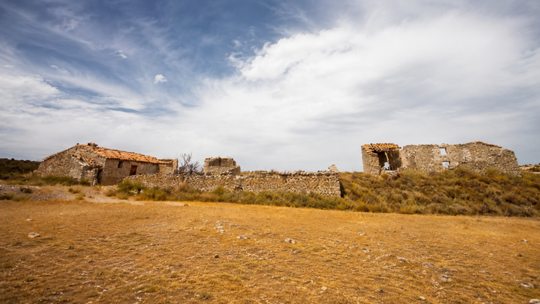 Una casa en ruinas en los Monegros