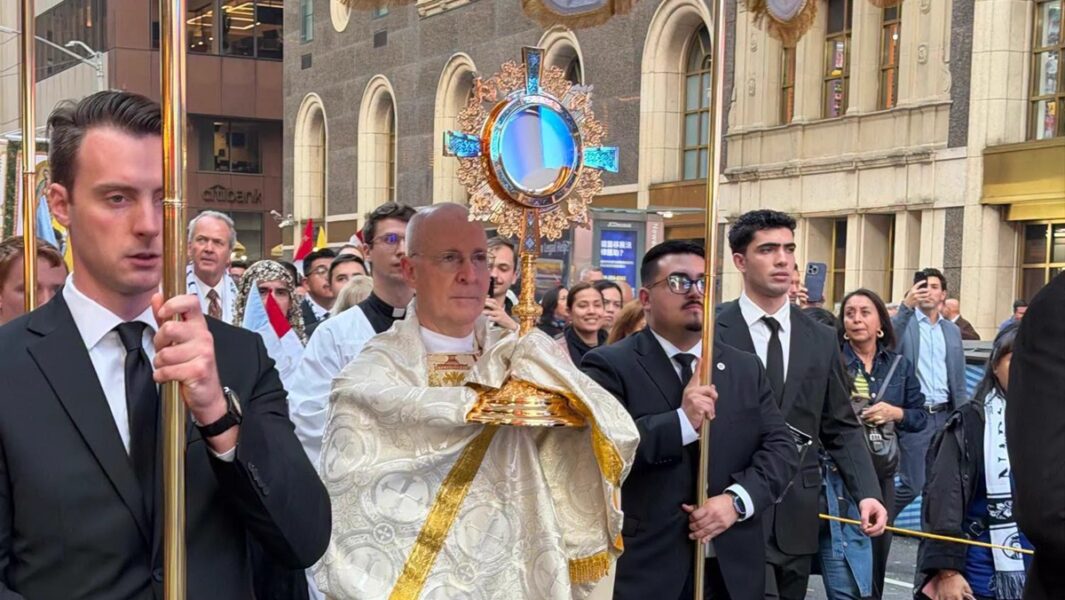 The great Eucharistic procession of New York, under criticism for James Martin's role