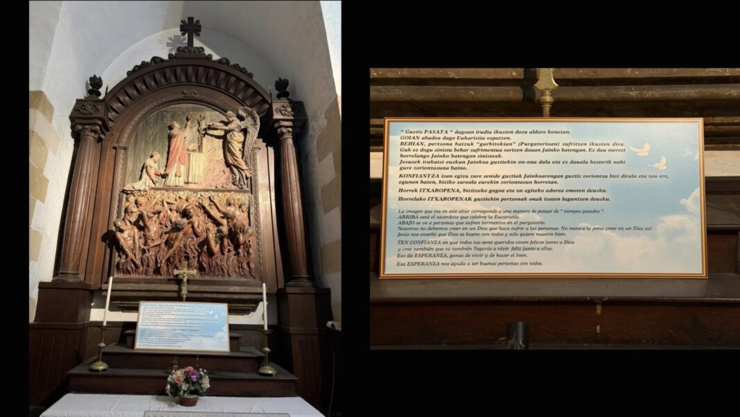 Una iglesia de Bermeo presenta el purgatorio como una creencia «de tiempos pasados»