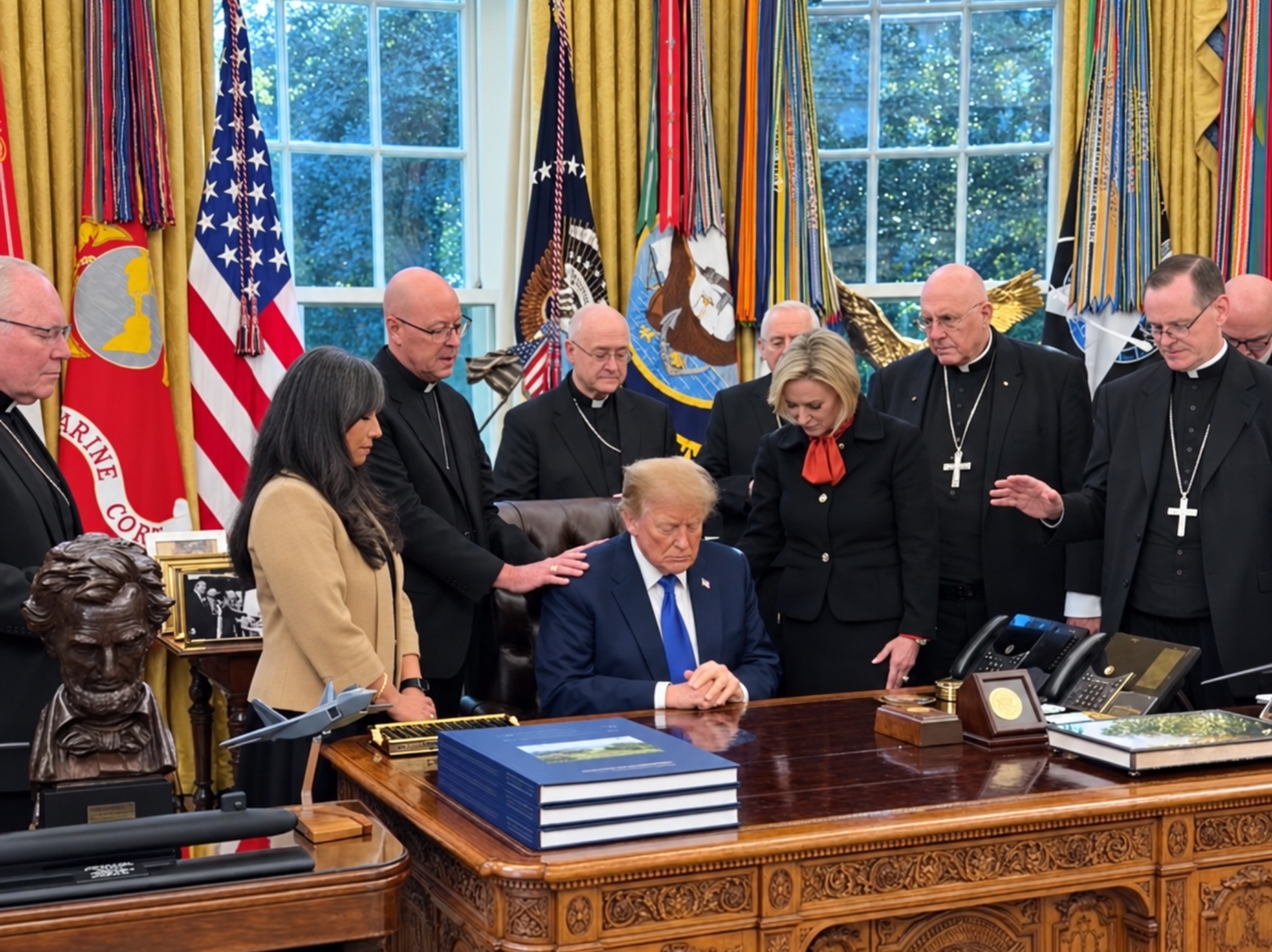 Archbishop Jeffrey Grob Apologizes for White House Prayer with Trump