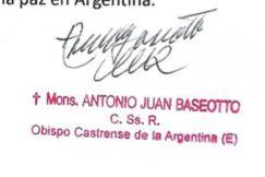 Les ofrecemos la nota original de Monseñor Baseotto con la que expresa su oposición a la beatificación de Angelelli