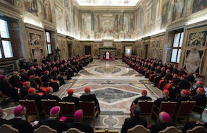 El último discurso del Papa a los cardenales tiene un antecedente. Que debía permanecer secreto