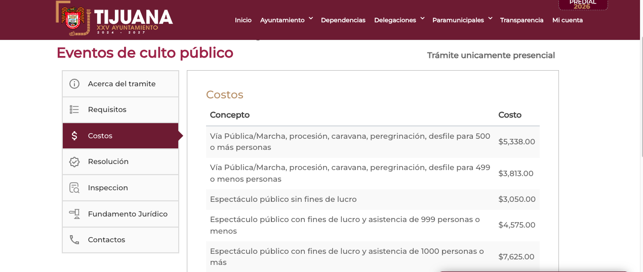 Ayuntamiento de Tijuana. Mochadas devotas