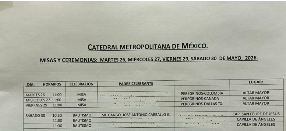 Capilla. Sacramentos VIP
